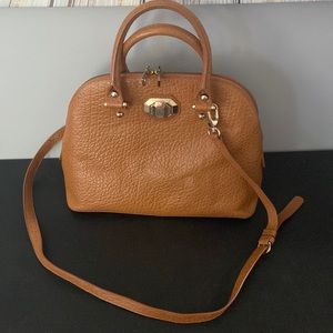 DKNY Camel  Pebble Leather Crossbody/Satchel